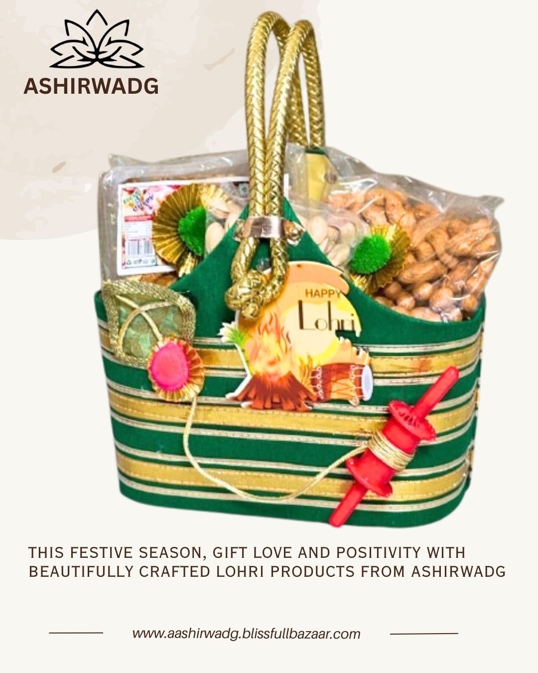 Lohri l Gajak Dry Fruit Tokri Hamper