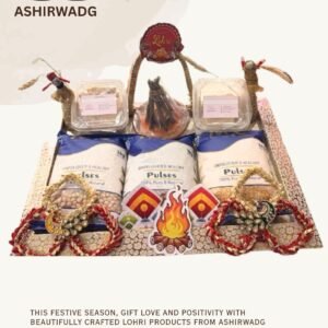 Lohri Hamper l Three Type Of Pulses One Pack Of 1 KG l Lohri Decor Candle With Two Type Of Rewri Gajak Box 250 GM Each