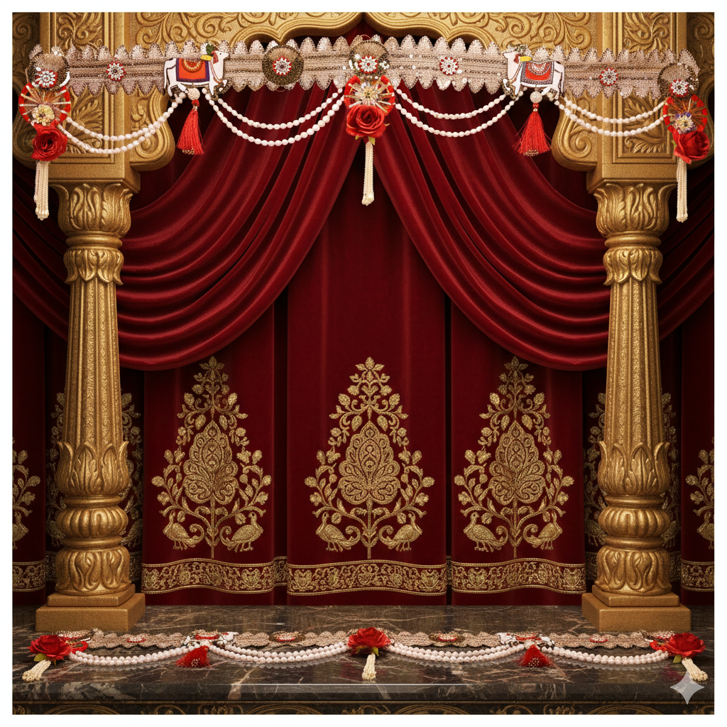 Red Rose Diwali Decor