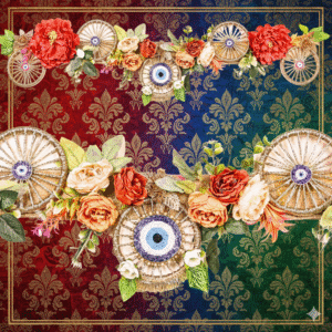 EVIL EYE RING TRI COLOR DIWALI HOME DECOR TORAN