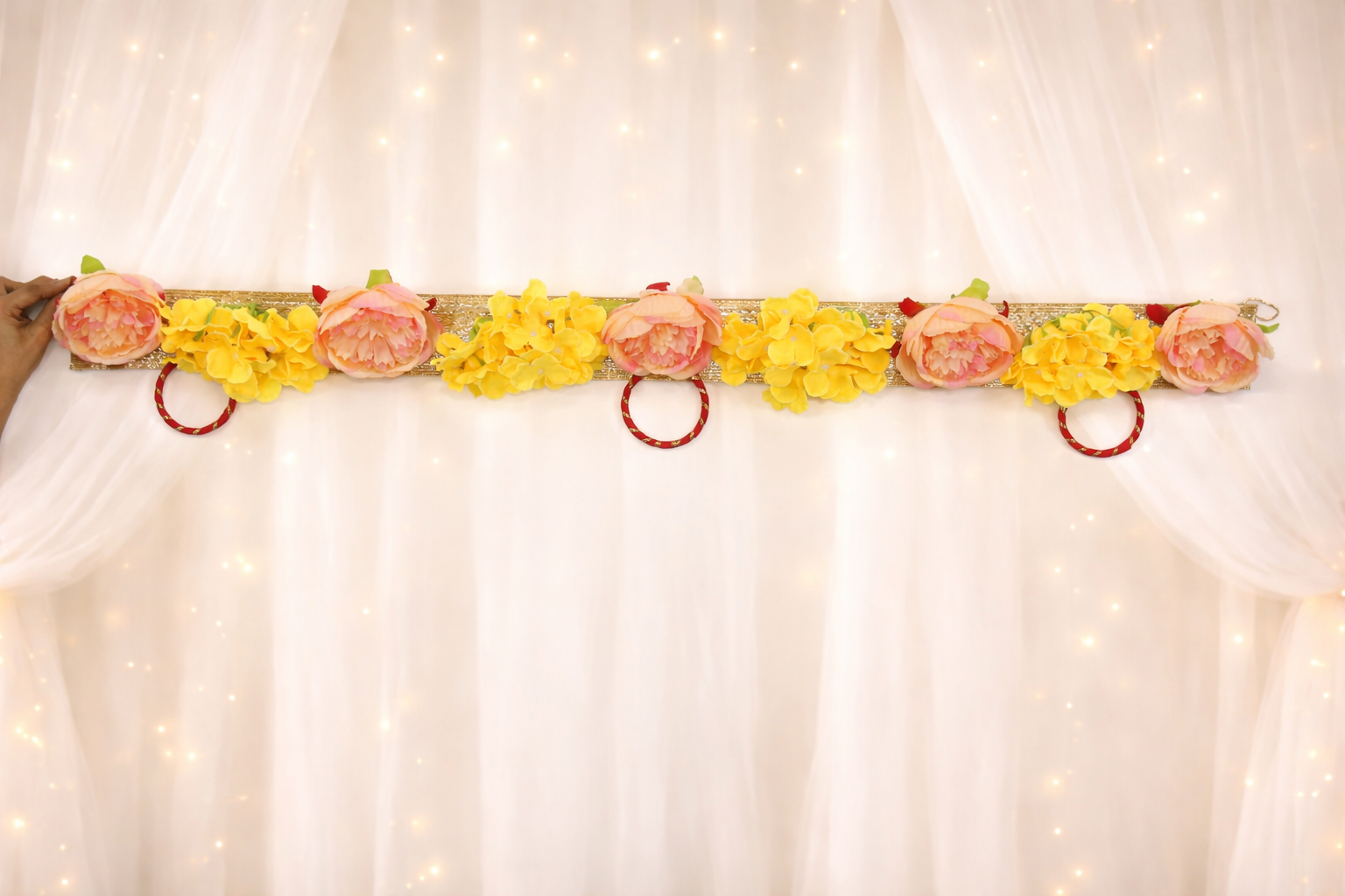 Elegant Yellow Floral Designer Toran – Festive Door Hanging Decor