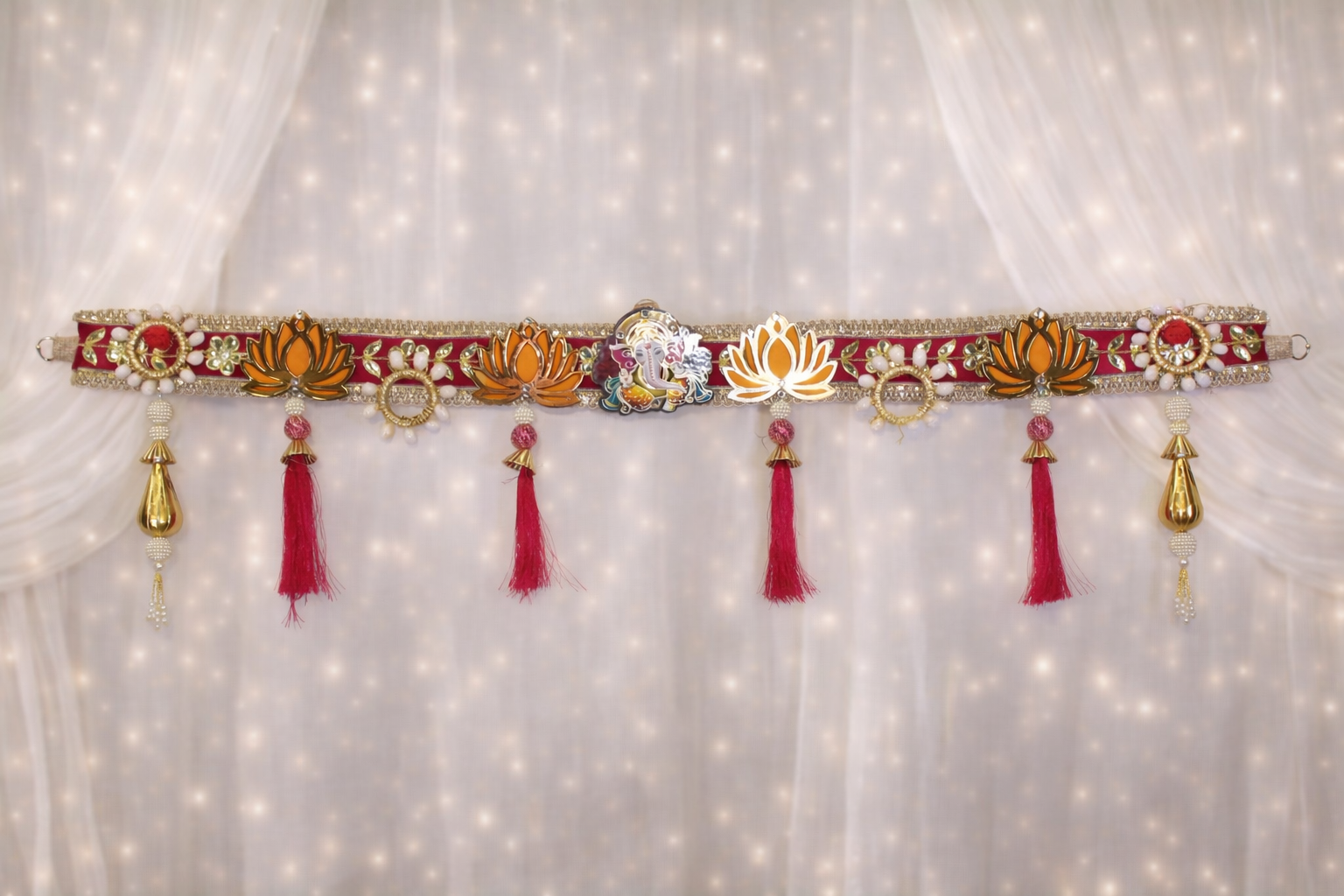 Luxury Ganpati Bandhanwar – Elegant Entrance Decoration