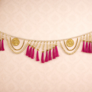 Lakshmi Designer Toran with Pink Tassels – Festive Door Hanging Decor