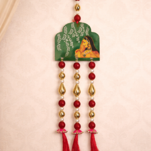 Royal Rajasthani Lady Wall Hanging – Traditional Decorative Art