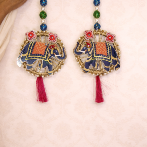 Premium Elephant Wall Hanging Pair – Luxury Entrance Decor