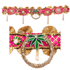 Handcrafted Pink Floral Bandhanwar Toran – Traditional Door Decoration